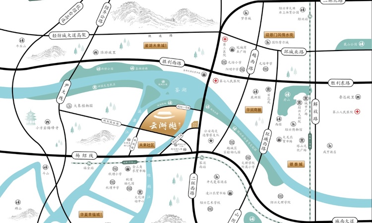 云湖樾交通图