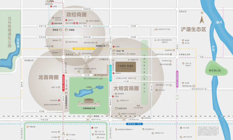 大明宫·紫檀府交通图