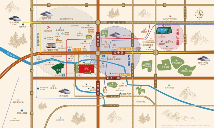 中博谦山交通图