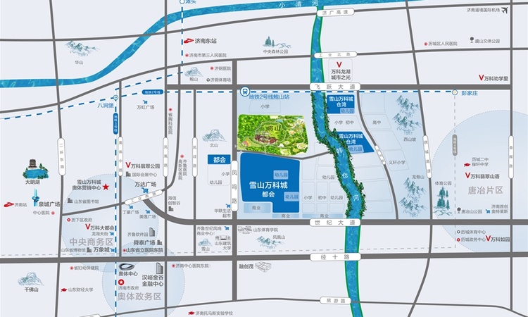 雪山万科城交通图
