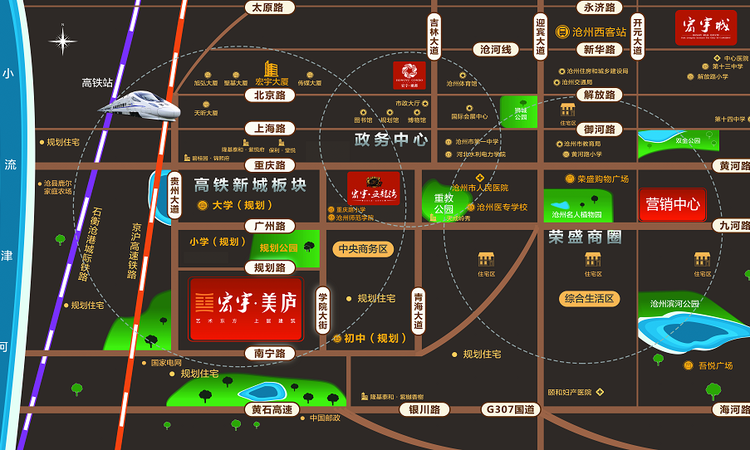 宏宇·海棠湾交通图