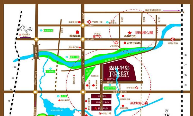 遂平建业森林半岛交通图