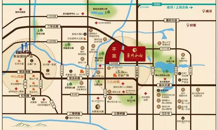 东升和府交通图
