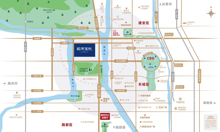 融创观河宸院交通图
