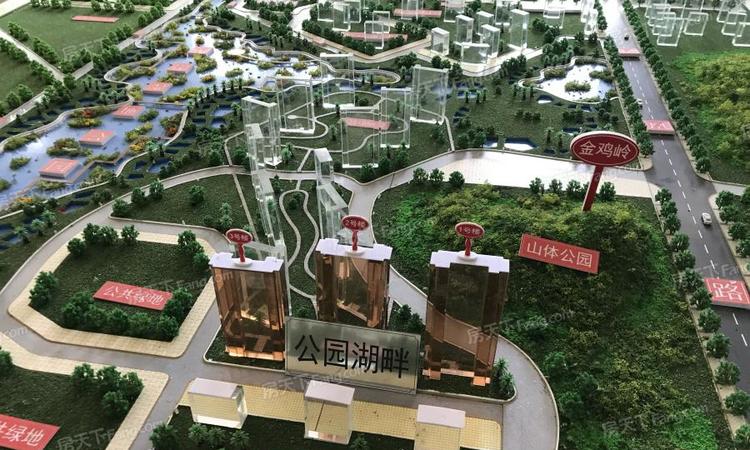 公园湖畔实景图