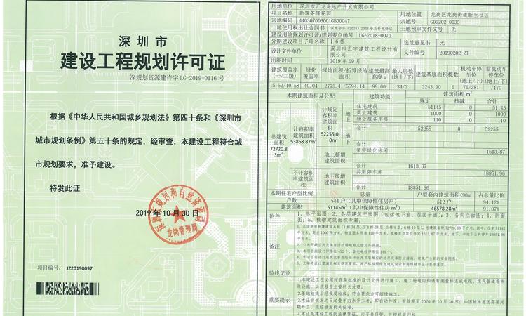 新霖荟璟花园楼盘证照