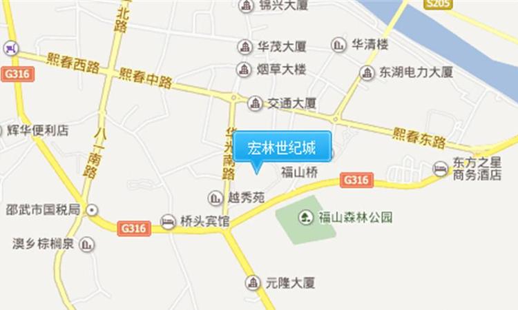 宏林世纪城交通图
