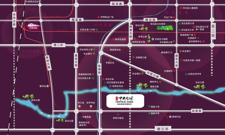 盛紫中央公园交通图