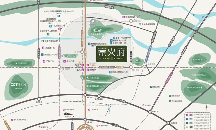 香投置地崇义府交通图