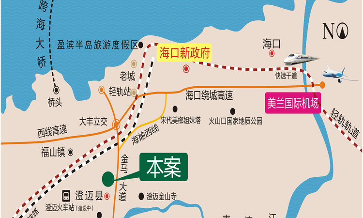 四季春城交通图