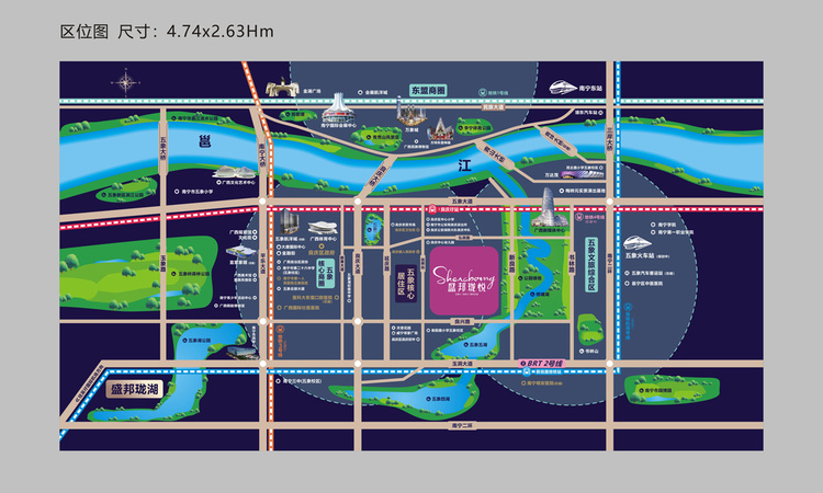 盛邦珑悦交通图