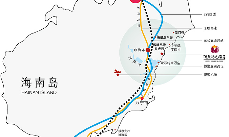 博鳌阳光海岸交通图