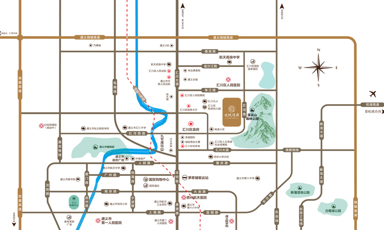 北城煜府交通图