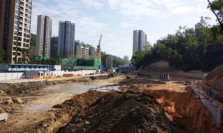 恒荣·城市溪谷施工进度图