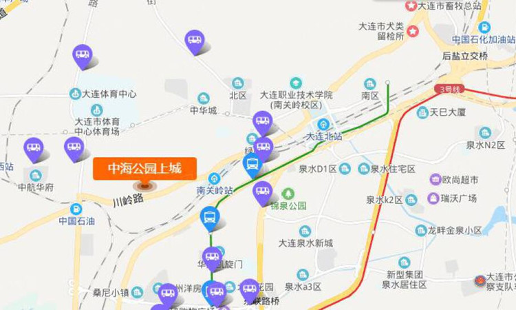 中海公园上城交通图