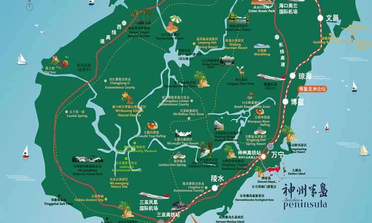 中海神州半岛交通图