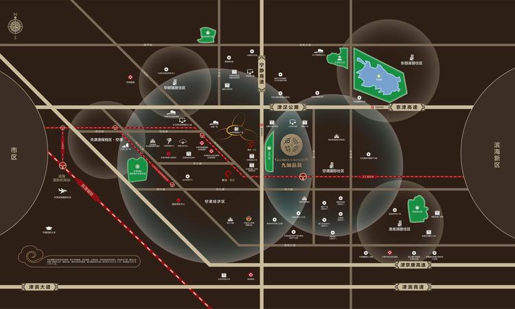 天保九如品筑交通图