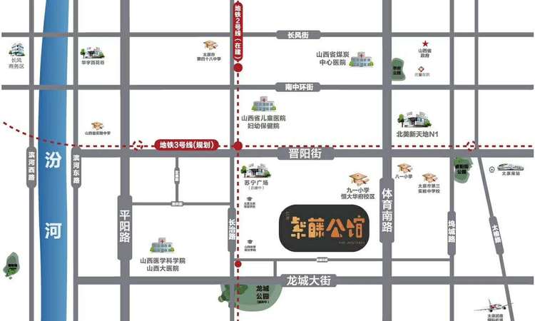 实地紫藤公馆交通图