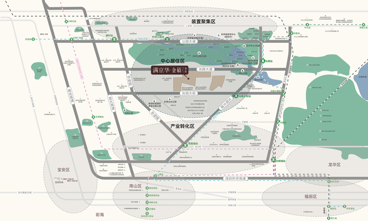 满京华金硕华府交通图