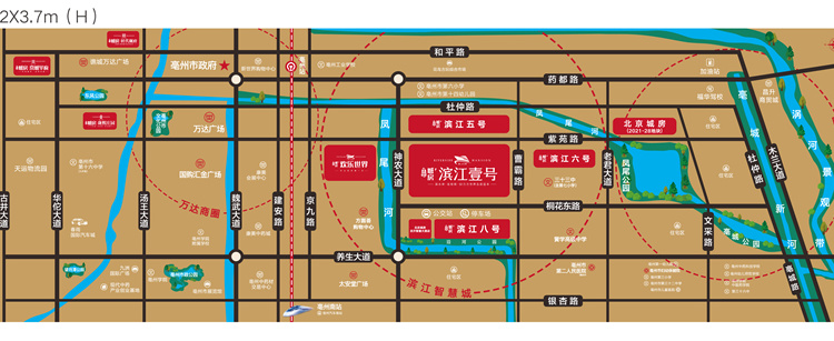 北京城房·滨江六号交通图