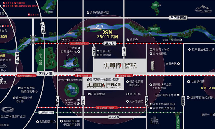 汇置城交通图