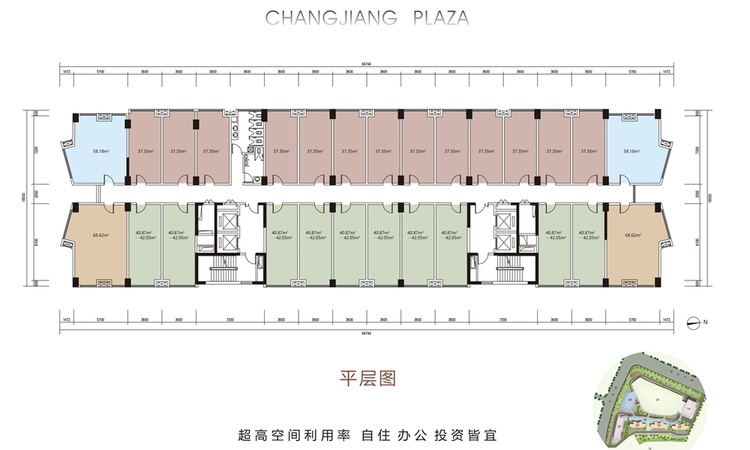 资源博雅·长江广场楼层平面图