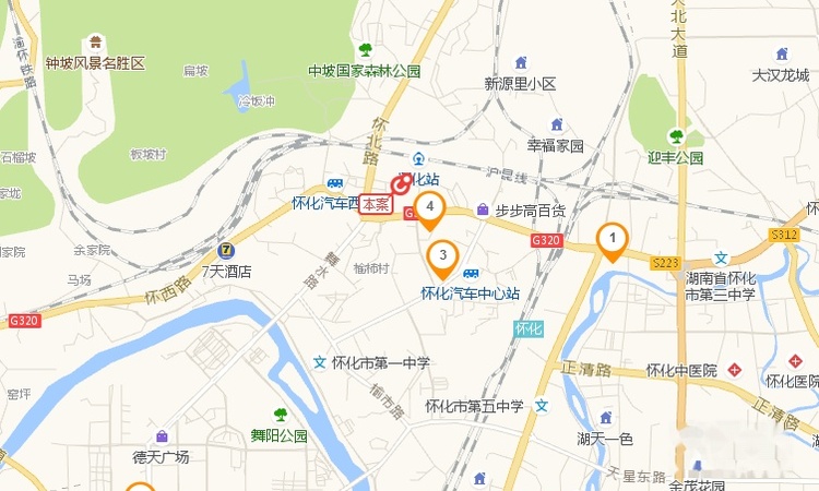 怀化国际商贸城交通图
