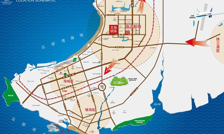 北海金石明珠交通图