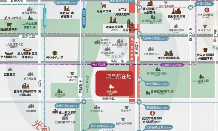 光谷·大家中心交通图