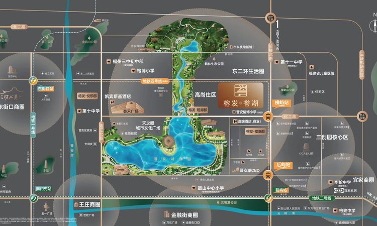 榕发誉湖交通图