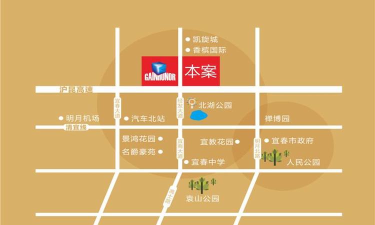 广汇国际家居广场交通图