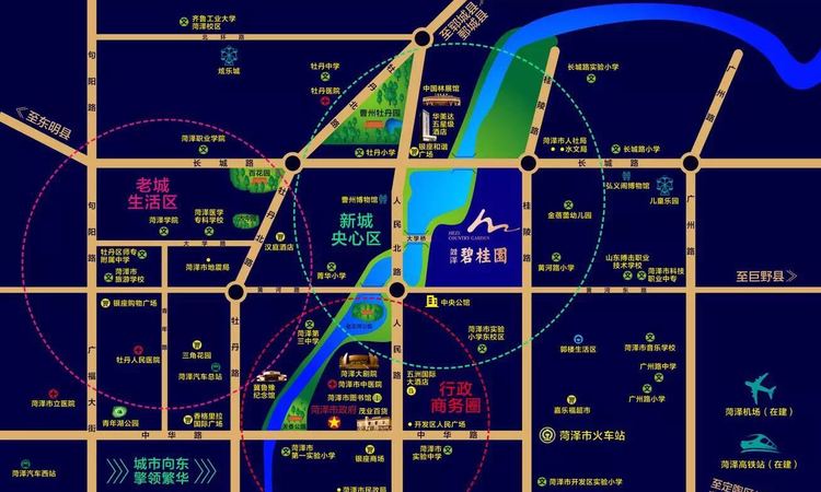 菏泽碧桂园交通图