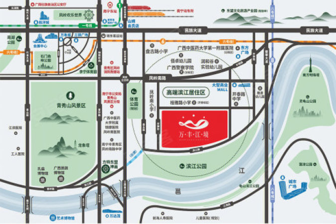 万丰江境交通图