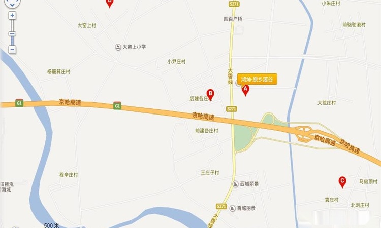 鸿坤原乡溪谷交通图