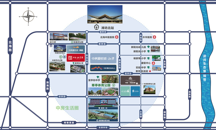 中房红艺墅交通图