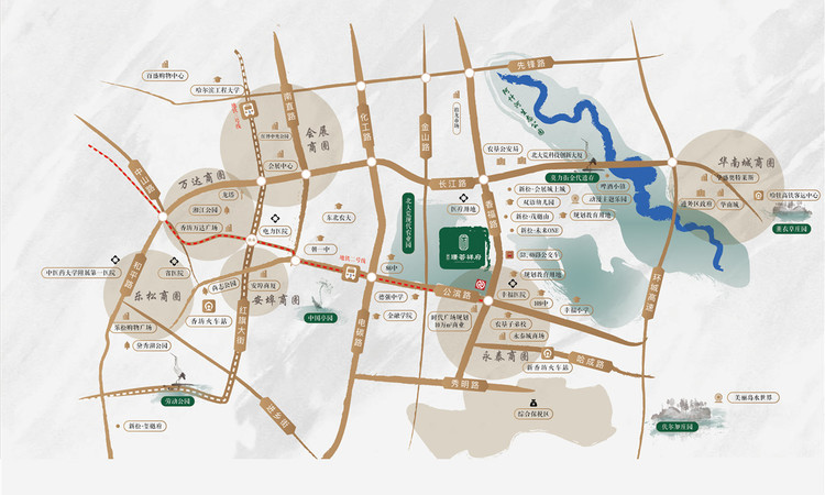 新松璟荟祥府交通图