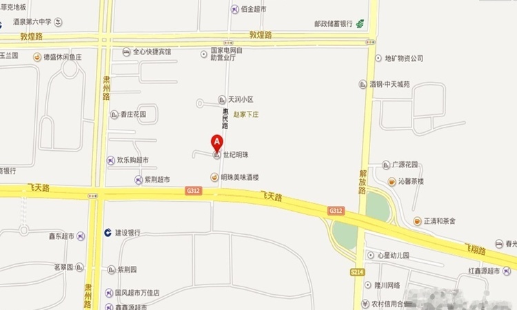 酒泉世纪明珠交通图