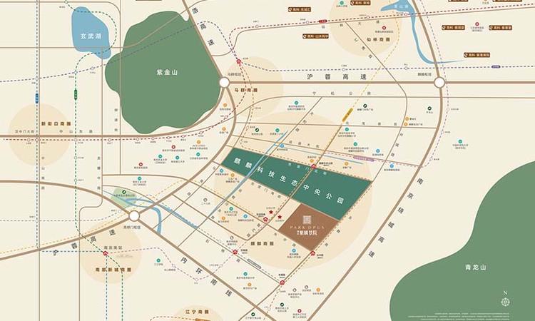 高科紫麟景院交通图