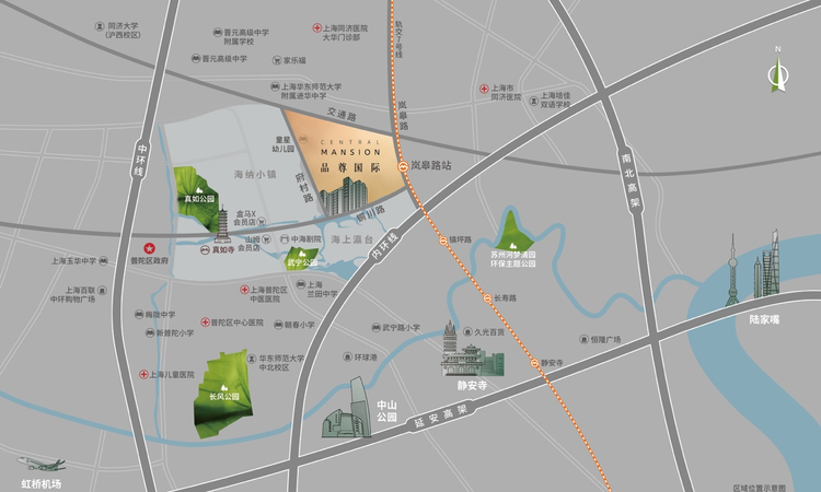 品尊国际交通图