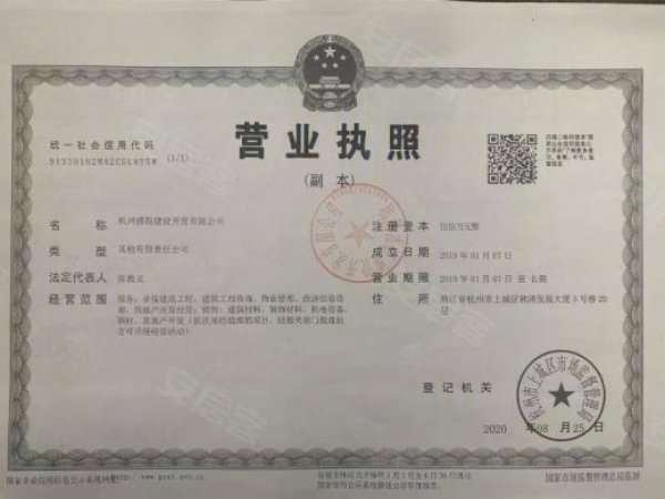 兴合望江中心楼盘证照