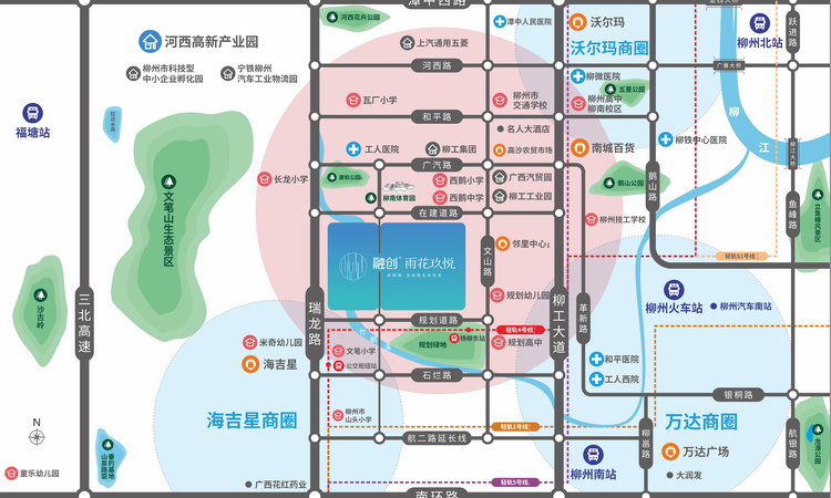 融创雨花玖悦交通图