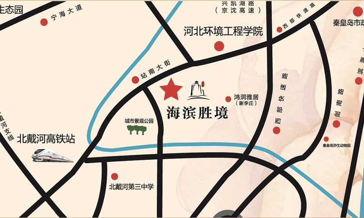 海滨胜境交通图