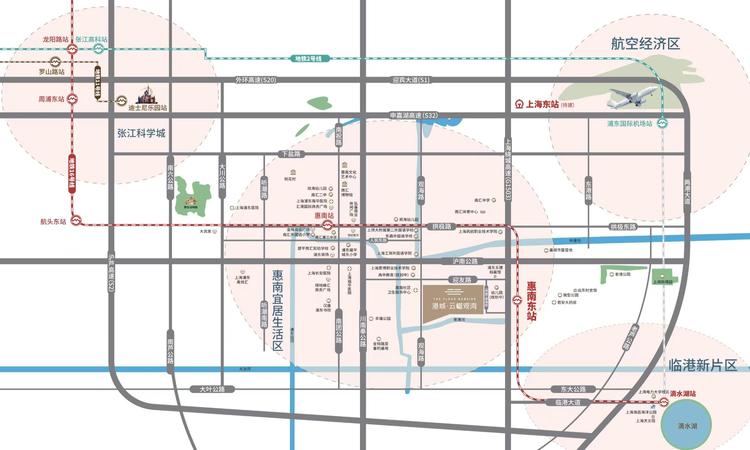 港城云樾观海交通图