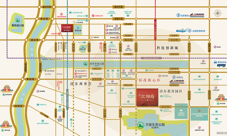 中赢文渊府交通图