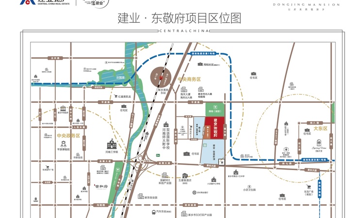 建业东敬府交通图