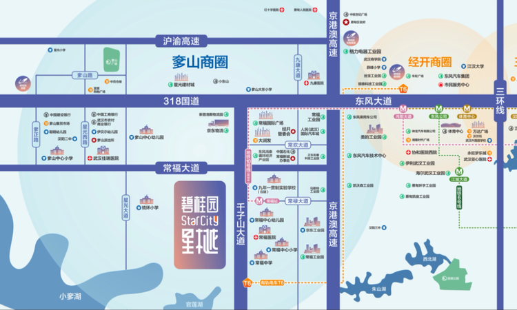 武汉碧桂园星樾交通图
