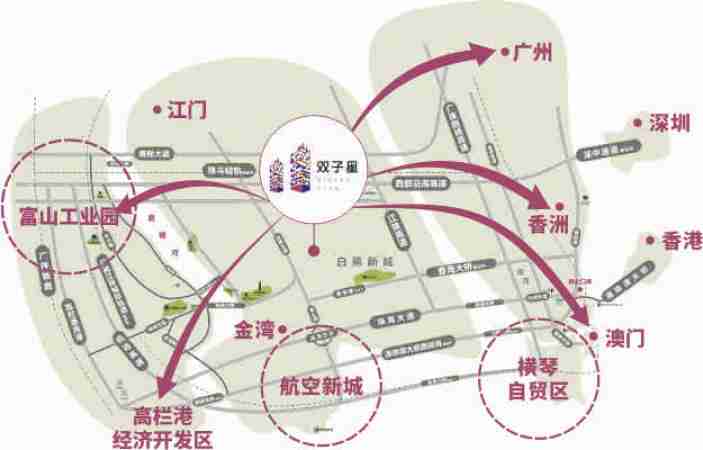 格力·双子星交通图