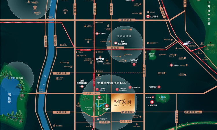 龙城金茂府交通图