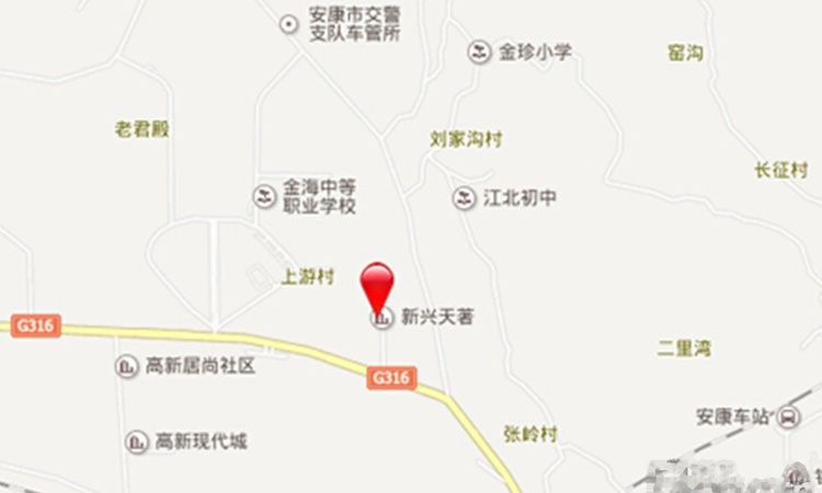 新兴天著交通图