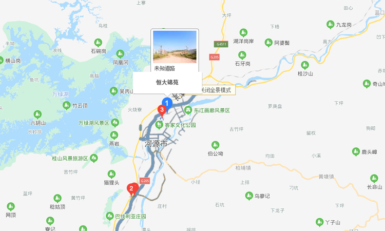 恒大锦苑交通图